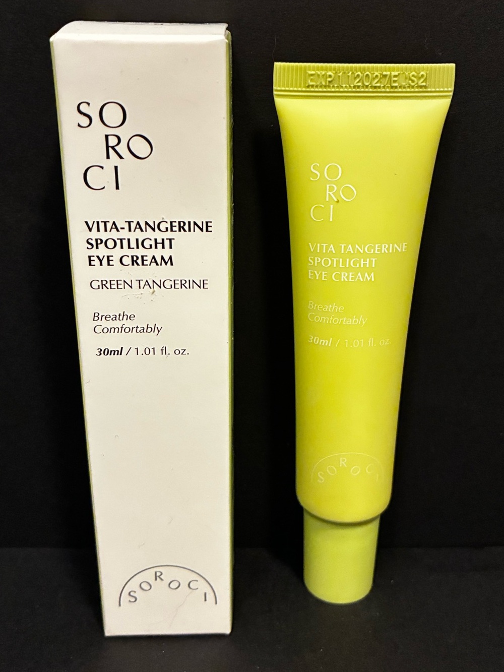 Soroci Vita-Tangerine Spotlight Eye Cream $36 MSRP Full Size 1.01 oz / 30 mL NIB